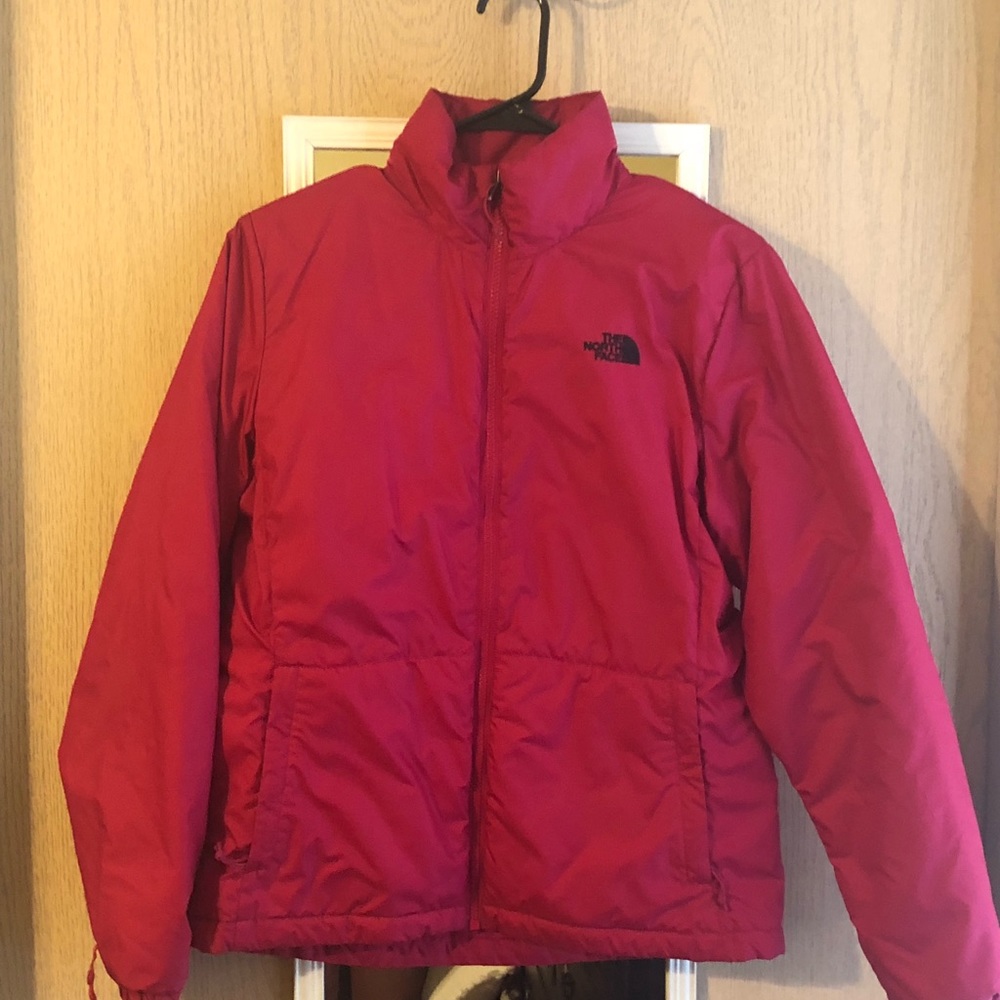 Pink North Face light coat